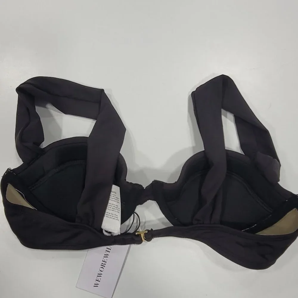 Weworewhat Wide Strap Underwire Bikini Top Sz XS - Picture 8 of 10